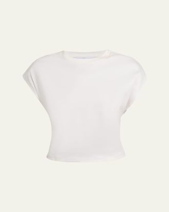 Proenza Schouler Reeva Gathered Crewneck Tee
