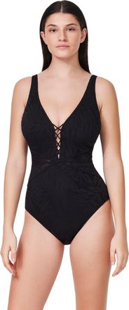 Gottex Skyfall Textured V-neck One Piece