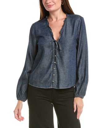 Bella Dahl V-Neck Ruffle Blouse