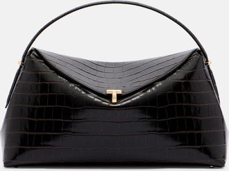 Toteme T-Lock croc-effect leather tote bag