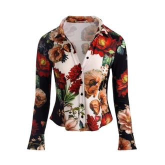 Alice & Olivia Freya Button Down Top - Blouses & Shirts - Mujer - Multicolor - S