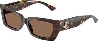 Jimmy Choo London Stijlvolle zonnebril in blauwe tint - Dames - Zonnebrillen - Bruin - 54 MM - Accessoires