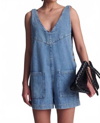 Mavi Reva Denim Romper In Blue