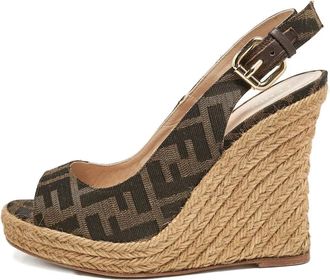 Fendi Sandali con zeppa - Marrone