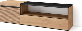 Skraut Home Skraut Home - Mueble Tv, Televisi&oacute;n, Muebles De Sal&oacute;n, Almacenaje, 150x45x35cm, Para Tv Hasta 65, Con Almacenamiento, Estilo Moderno, Roble