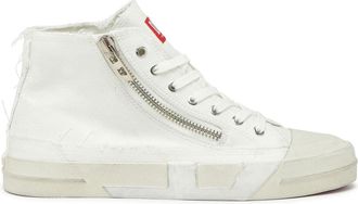 Diesel S-D-Verse - Sneakers in frayed canvas with D logo - Sneakers - Man - White