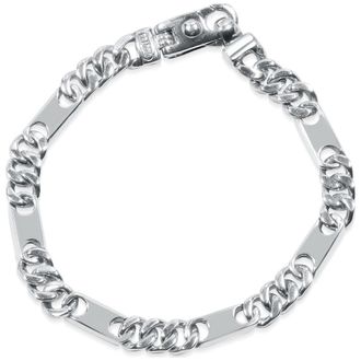 Pompeii3 Mens Figaro Link 14k Gold (30gram) or Platinum (49gram) 7mm Bracelet 8.5
