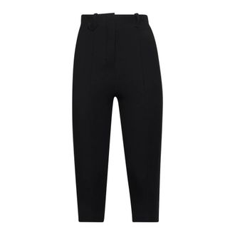 Jacquemus Broeken, Dames, Zwart, M, Katoen, High-Waist Slim Leg Broeken