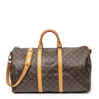 Louis Vuitton Pre-owned Womens Keepall Bandouliere 50 Travel Bag - Brown - One Size