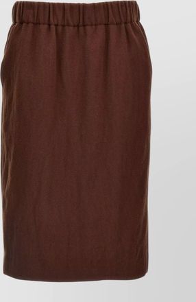 Dries Van Noten elastic waistband skirt knee-length side pockets