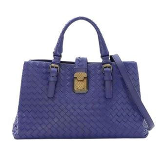 Bottega Veneta Pre-owned Handbags, female, Purple, Size: ONE SIZE Pre-owned Intrecciato Tote Bag