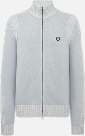 Belstaff Mens Belstaff Seasonal Watch Full Zip Jumper Quarry Blue/Silver Birch - Size: 42