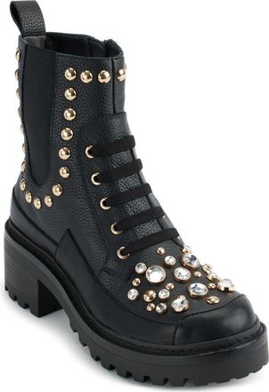 Karl Lagerfeld Breck Studded Bootie in Black at Nordstrom Rack, Size 5.5