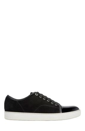 Lanvin Dbb1 Suede And Patent Leather Sneakers in Black at Nordstrom, Size 16