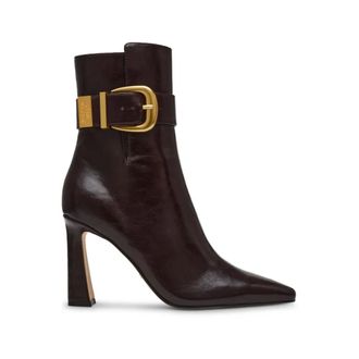 Steve Madden Stashed Enkellaars met Hak - Dames - Schoenen - Bruin - Maat: 38 1/2 EU Leer
