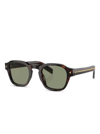 Prada A16S zonnebril met gouden detail - Bruin