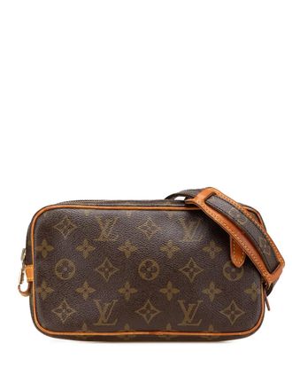 Louis Vuitton 1988 Monogram Pochette Marly Bandouliere crossbody bag - women - Leather/Canvas - One Size - Brown