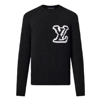 Louis Vuitton Wool Blend Crewneck Sweater Black 1AF333