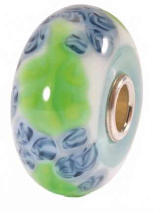 Trollbeads Womens Flax Glass Bead Charm In Blue/ Green