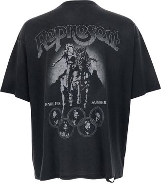 Represent Mens T-Shirt Beach Boys Endless Summer Black Cotton T-Shirts And Polos