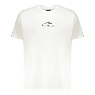 Paul & Shark Paul & Shark, T-Shirts, male, White, Size: 2XL Crew Neck T-Shirt