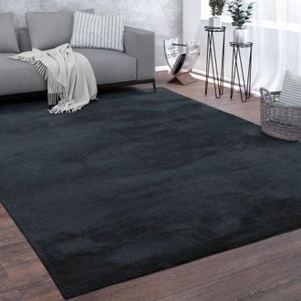 Paco Home Paco Home - Alfombra Sal&oacute;n Pelo Corto Lavable Monocolor Moderna Suave Marino Azul 240x340 Cm