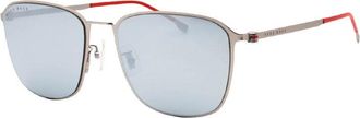HUGO BOSS BOSS 1405/F/SK 0R81 DC Matte Ruthenium/Silver Mirror