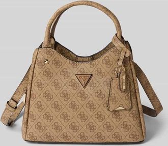 Guess Handtasche mit Logo-Muster Modell ECO MERIDIAN II in Cognac, Gr&ouml;&szlig;e 1