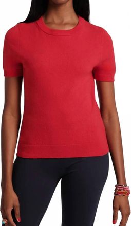 Frances Valentine Jo Knit Tee In Red
