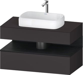 Duravit Duravit - Qatego Consola Mueble Bajo Lavabo, 1 Extra&iacute;ble, 1 Caj&oacute;n