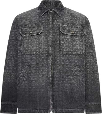 Balenciaga Jassen, Heren, Zwart, L, Denim, Denim Jassen