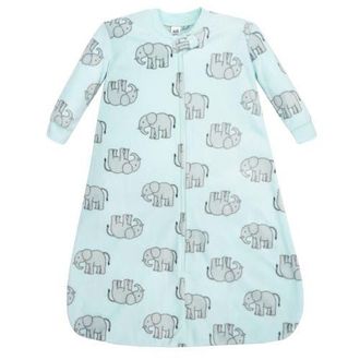 Hudson Baby Fleece Long Sleeve Sleeping Bag in Cute Elephant at Nordstrom