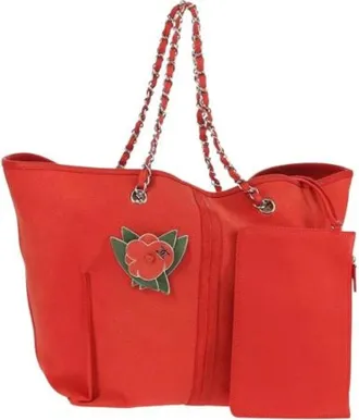 Chanel Pre-owned Tote Bags, female, Red, Size: ONE SIZE Pre-owned Vintage Leather Tote Bag