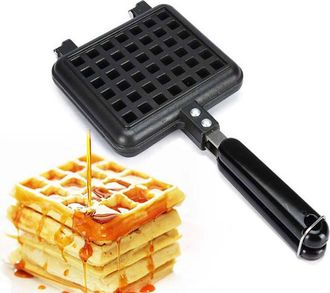 OEM Gofrera Manual, Molde De Aluminio Para Gofres Apto Para Cocina Con Revestimiento Interior Antiadherente Y Asa