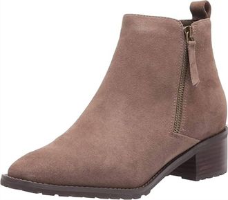 Blondo Womens Samara Ankle Boot In Dark Taupe Suede