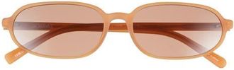 Jacquemus Oval Polarized Sunglasses in Sanded Caramel/gold/brown at Nordstrom