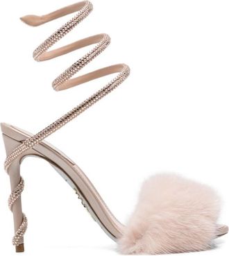 Rene Caovilla Pink Open Toe Heels