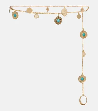 Os&eacute;ree Os&eacute;ree Embellished chain belt