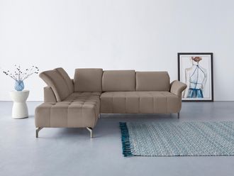 Inosign Ecksofa »Fresh L-Form« Federkern, wahlweise Kopfteilverstellung und motorischer Vorziehsitz