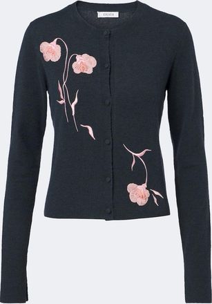 Erdem Cardigan con applicazioni floreali