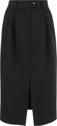 Dolce & Gabbana Zwarte Gonna Rok - Dames - Midirokken - Zwart - L - Rokken