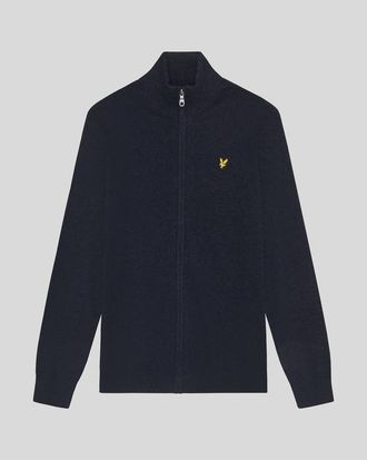 Lyle & Scott Lamswollen Blend Rits Cardigan