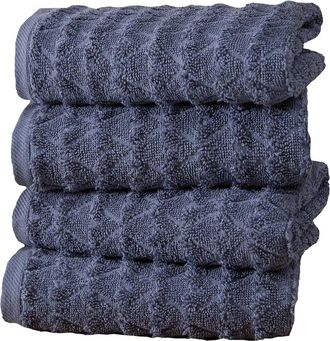 Ozan Premium Home Azure Collection 4Pc Hand Towel Set