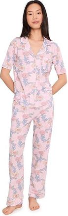 Karen Neuburger Petite Sunshine Meadows Elbow Slv Notch Collar Girlfriend Pajama Set Womens Pajama Sets Floral Chrysanthemum : PXL (US 18P-20P)