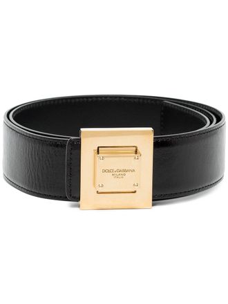 Dolce & Gabbana Cintura con fibbia squadrata - Nero