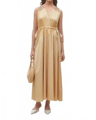 Suncoo Ciana Sleeveless Dress In Camel