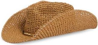 Vince Camuto Bead Trim Cowgirl Hat in Tan at Nordstrom Rack