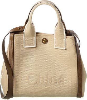 Chlo&eacute; Carry Small Canvas & Leather Tote