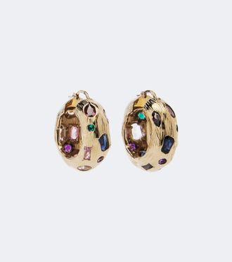 Jimmy Choo London Crystal-embellished hoop earrings