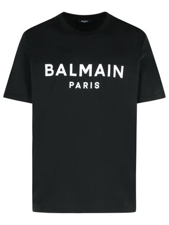 Balmain Black Cotton T-Shirt